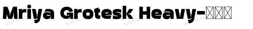 Mriya Grotesk Heavy字体转换